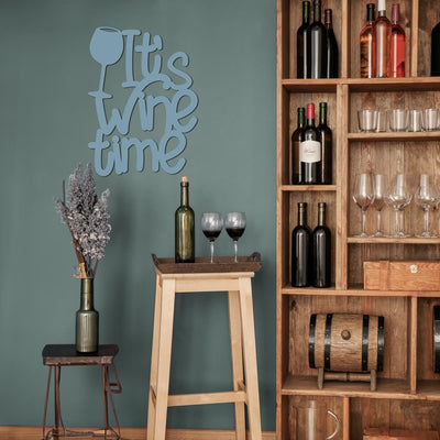 Scritta in Legno It's Wine Time