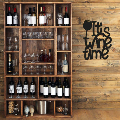 Scritta in Legno It's Wine Time