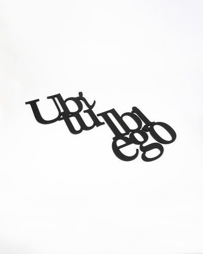Scritta in Legno Ubi tu ibi ego