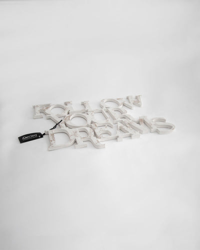 decorazione in legno follow your dreams scritta da appendere #colore_shabby