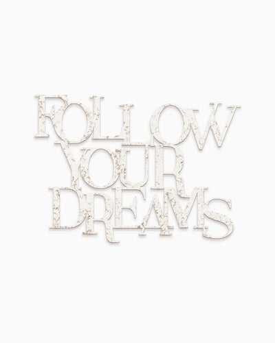 decorazione in legno follow your dreams scritta da appendere #colore_shabby
