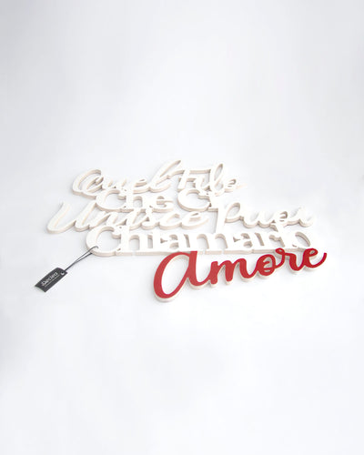 scritta in legno bicolore citazione famosa decorazione casa frase idea regalo 