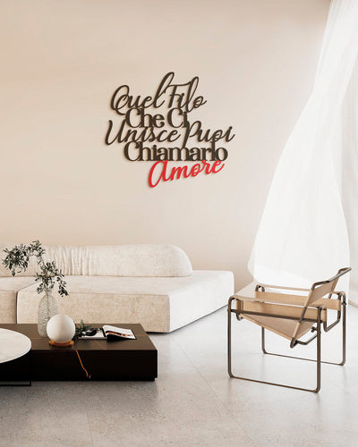 scritta in legno bicolore citazione famosa decorazione casa frase idea regalo 