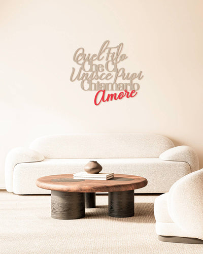 scritta in legno bicolore citazione famosa decorazione casa frase idea regalo 