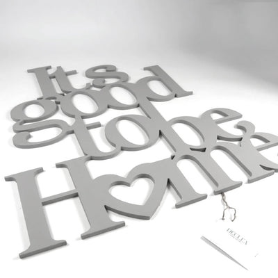 Scritta in Legno It's good to be Home