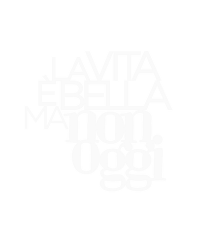 Scritta in legno La vita è bella ma non oggi