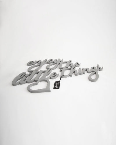 scritta da parete enjoy the little things decorazione casa 