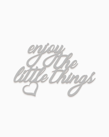 scritta da parete enjoy the little things decorazione casa #colore_grigio-medio