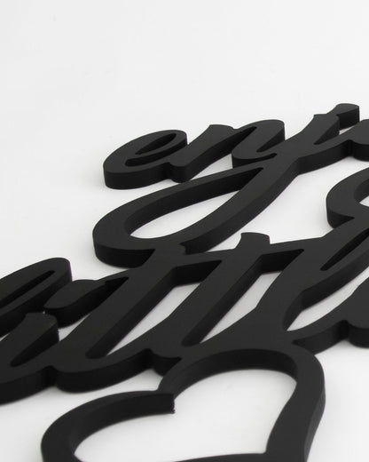 scritta da parete enjoy the little things decorazione casa #colore_nero