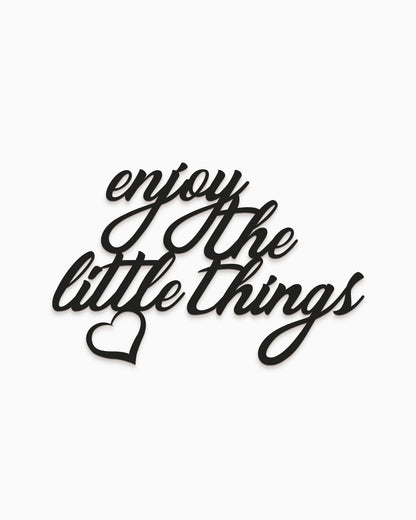 scritta da parete enjoy the little things decorazione casa #colore_nero
