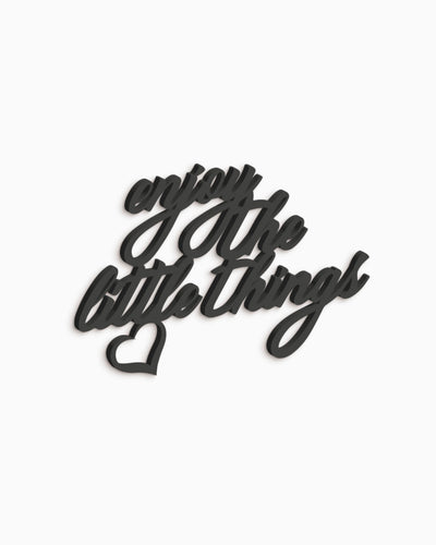 scritta da parete enjoy the little things decorazione casa 