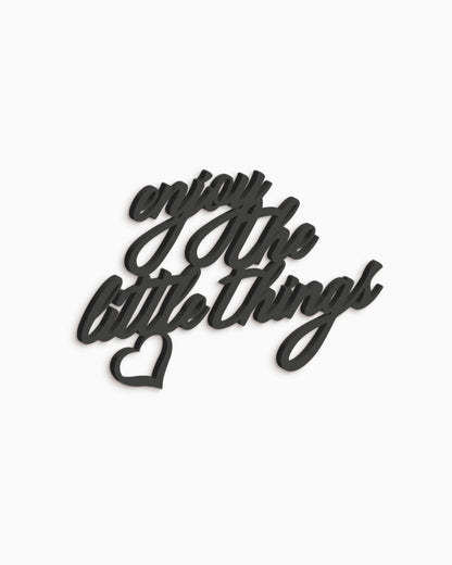 scritta da parete enjoy the little things decorazione casa #colore_nero
