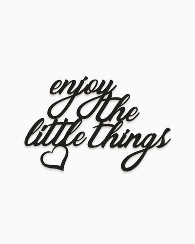 scritta da parete enjoy the little things decorazione casa 