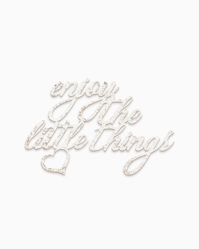 scritta da parete enjoy the little things decorazione casa 