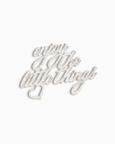 scritta da parete enjoy the little things decorazione casa 