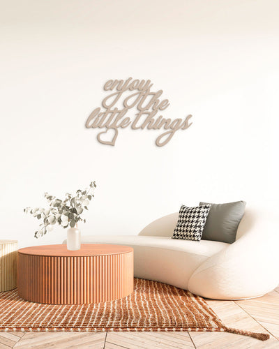 scritta da parete enjoy the little things decorazione casa 