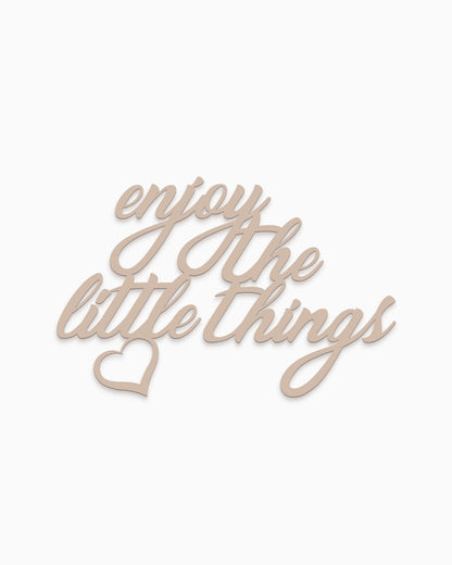 scritta da parete enjoy the little things decorazione casa #colore_tortora