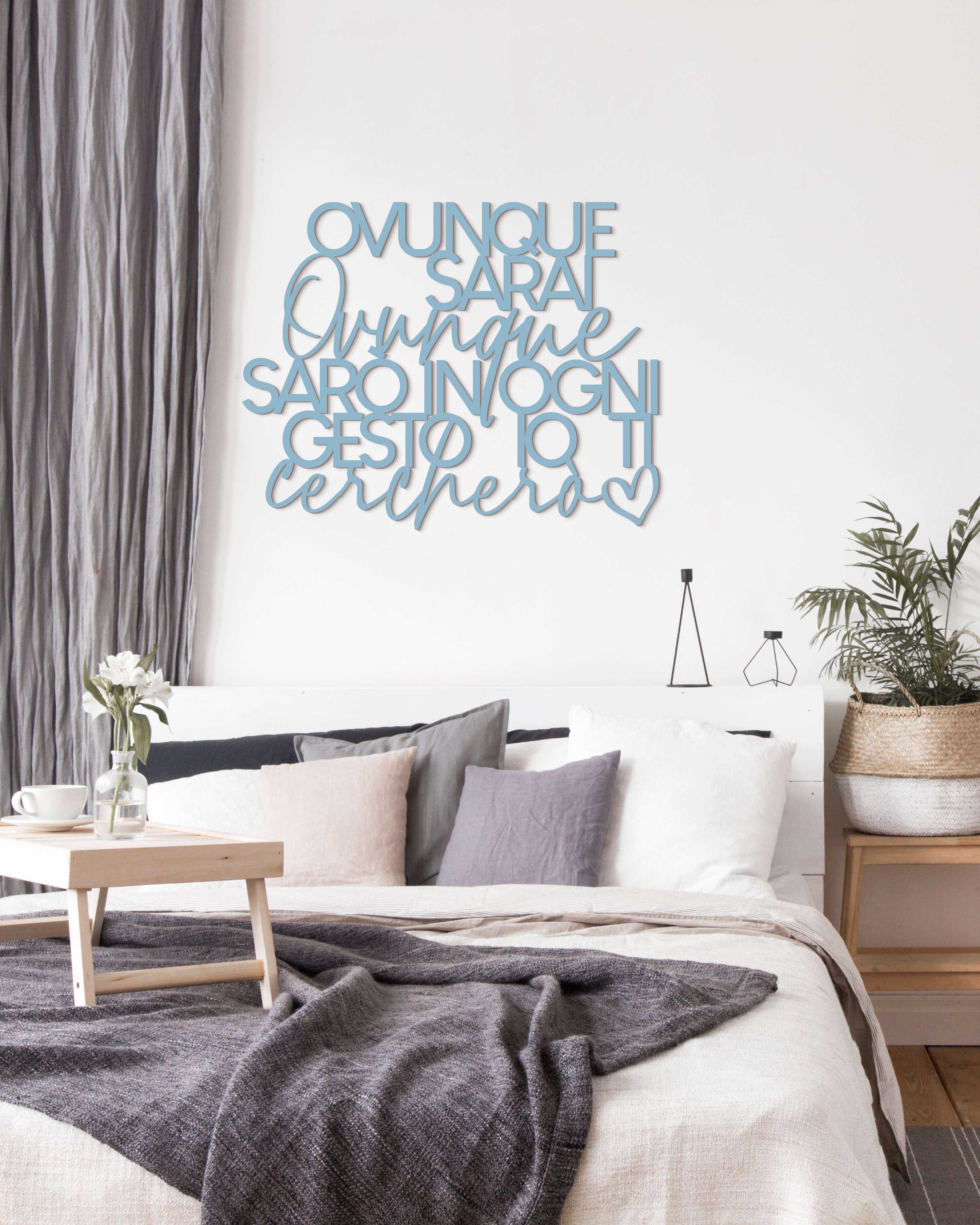 scritta in legno moderna decorazione murale 
