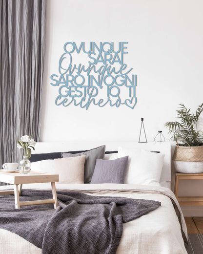 scritta in legno moderna decorazione murale 