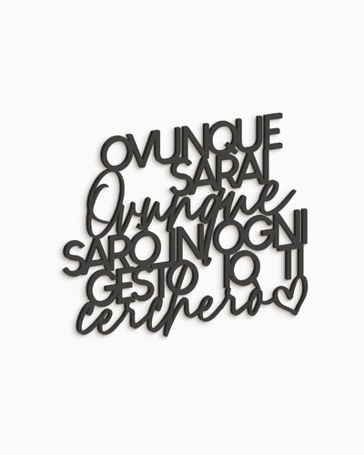 scritta in legno moderna decorazione murale 