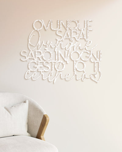 scritta in legno moderna decorazione murale 