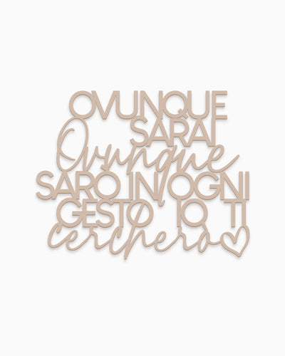 scritta in legno moderna decorazione murale 