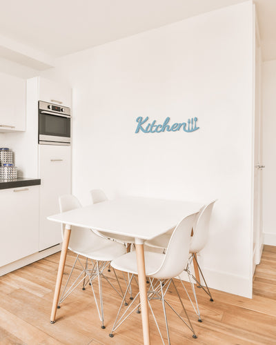 decorazione murale, scritta in legno per la cucina idea regalo kitchen #colore_azzurro-medio