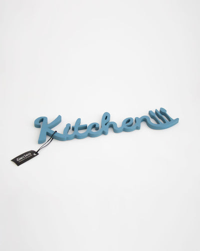 decorazione murale, scritta in legno per la cucina idea regalo kitchen #colore_azzurro-polvere