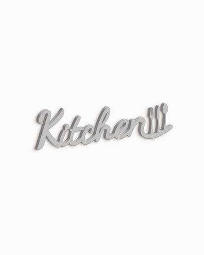 decorazione murale, scritta in legno per la cucina idea regalo kitchen #colore_grigio-medio