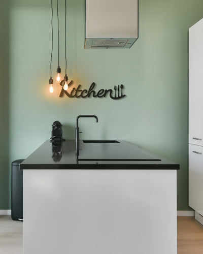 decorazione murale, scritta in legno per la cucina idea regalo kitchen #colore_nero