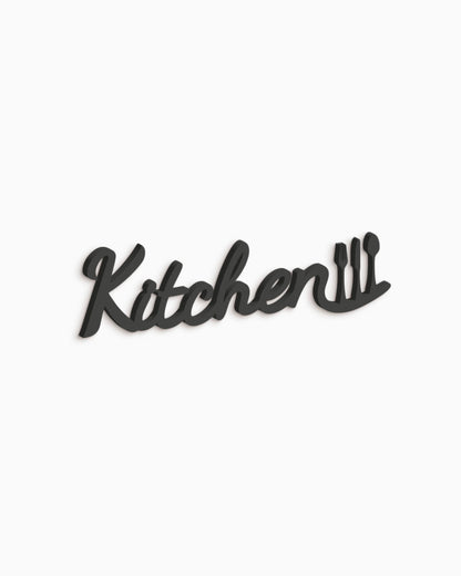 decorazione murale, scritta in legno per la cucina idea regalo kitchen #colore_nero