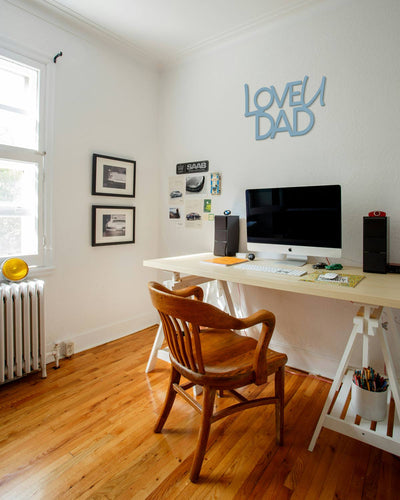 Scritta in Legno Love u Dad