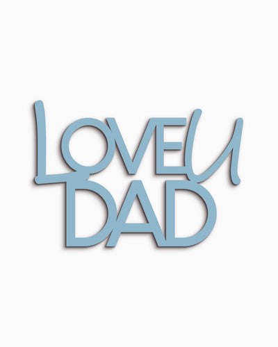 Scritta in Legno Love u Dad