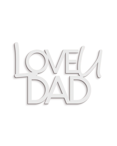 Scritta in Legno Love u Dad