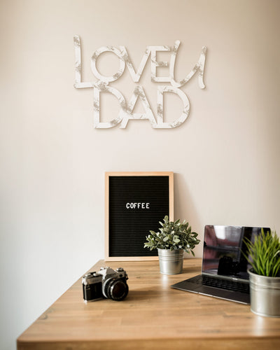 Scritta in Legno Love u Dad