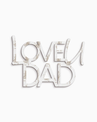 Scritta in Legno Love u Dad