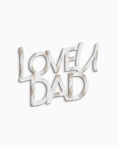 Scritta in Legno Love u Dad