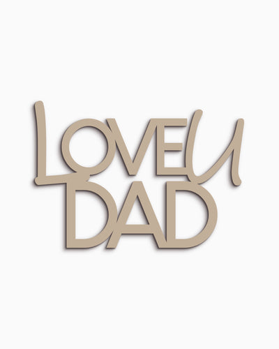 Scritta in Legno Love u Dad