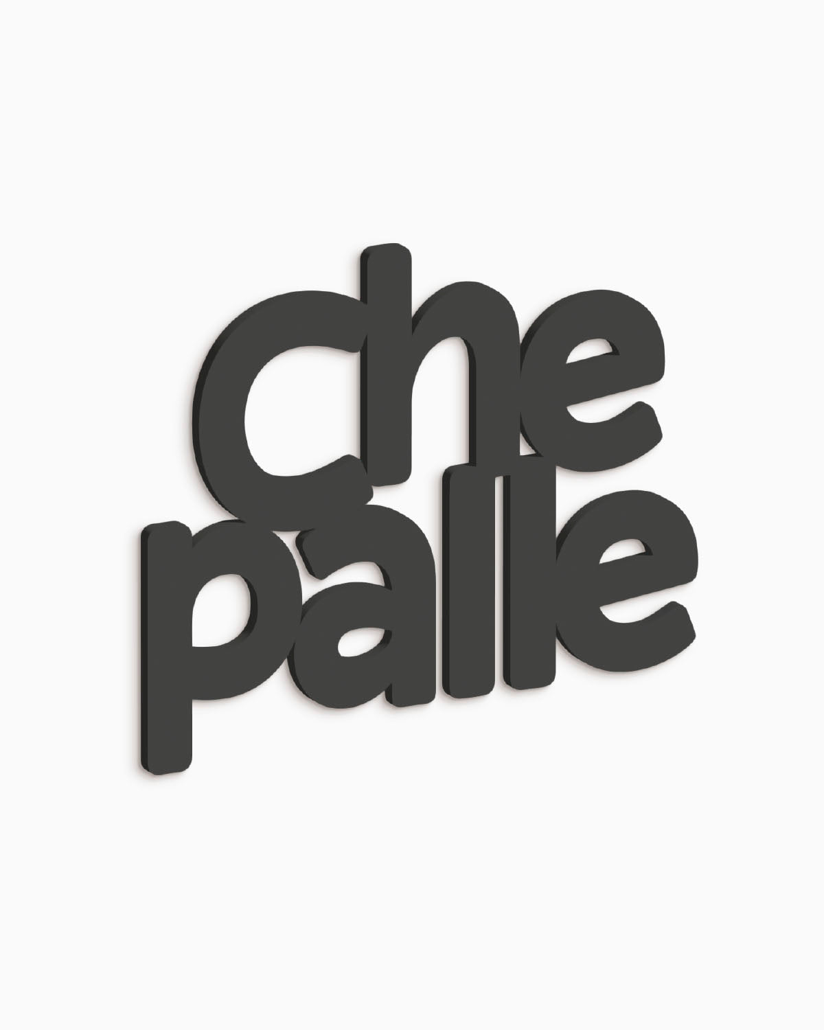 Scritta in legno Che palle