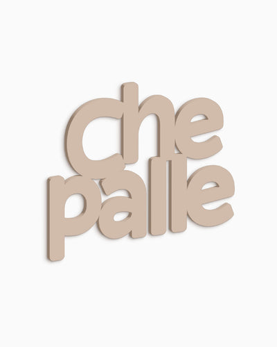 Scritta in legno Che palle