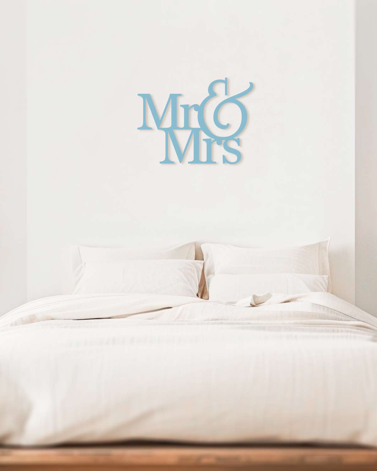 scritta in legno da appendere, decorazione murale ideale per un regalo anniversario matrimonio #colore_azzurro-polvere
