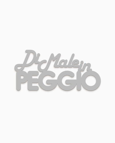 Scritta in legno Di male in peggio