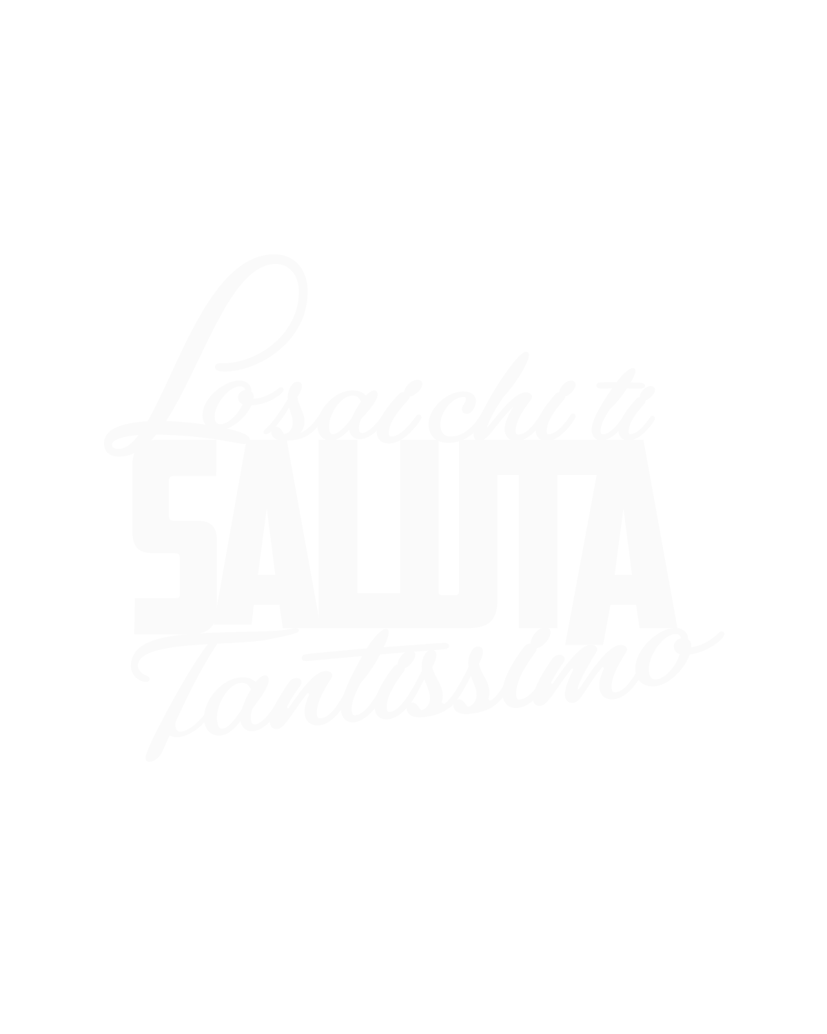 Scritta in legno Lo sai chi ti saluta tantissimo