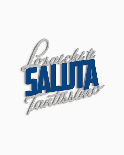 Scritta in legno Lo sai chi ti saluta tantissimo