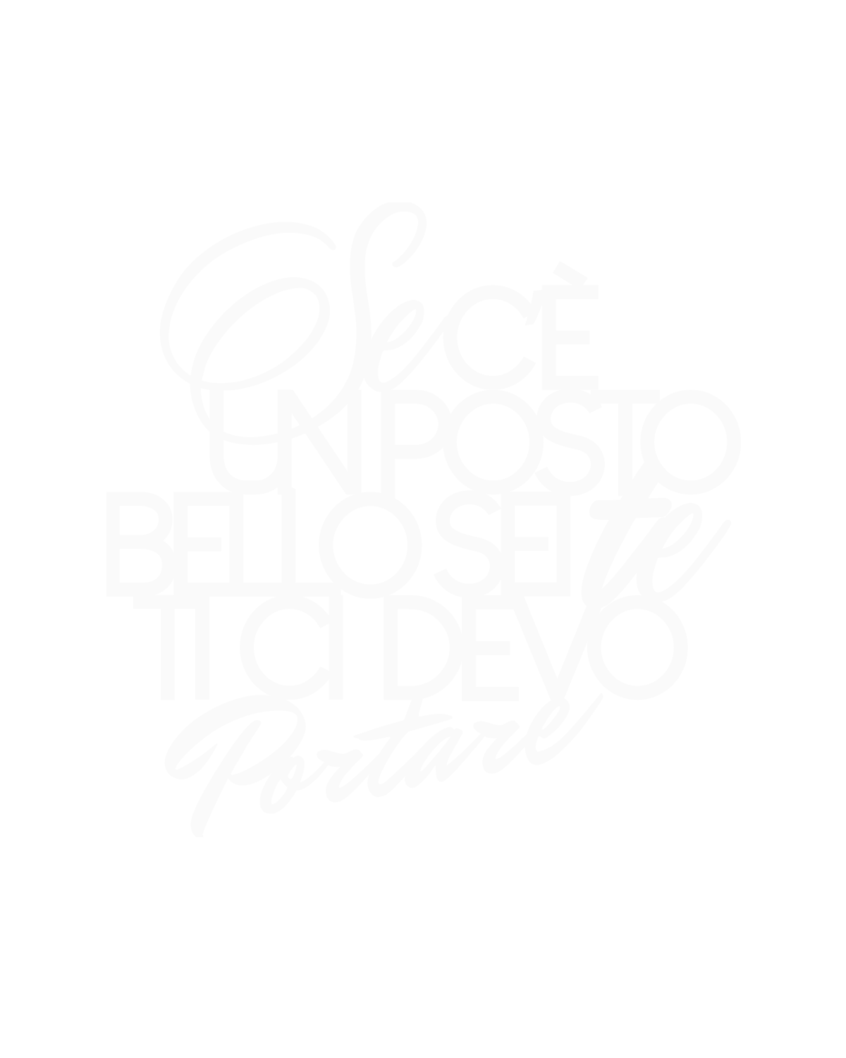 Scritta in legno Se c'è un posto bello sei te