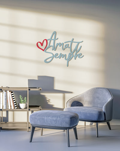 Scritta in legno Amati sempre