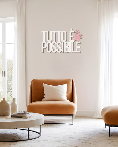 Scritta in legno Tutto è possibile