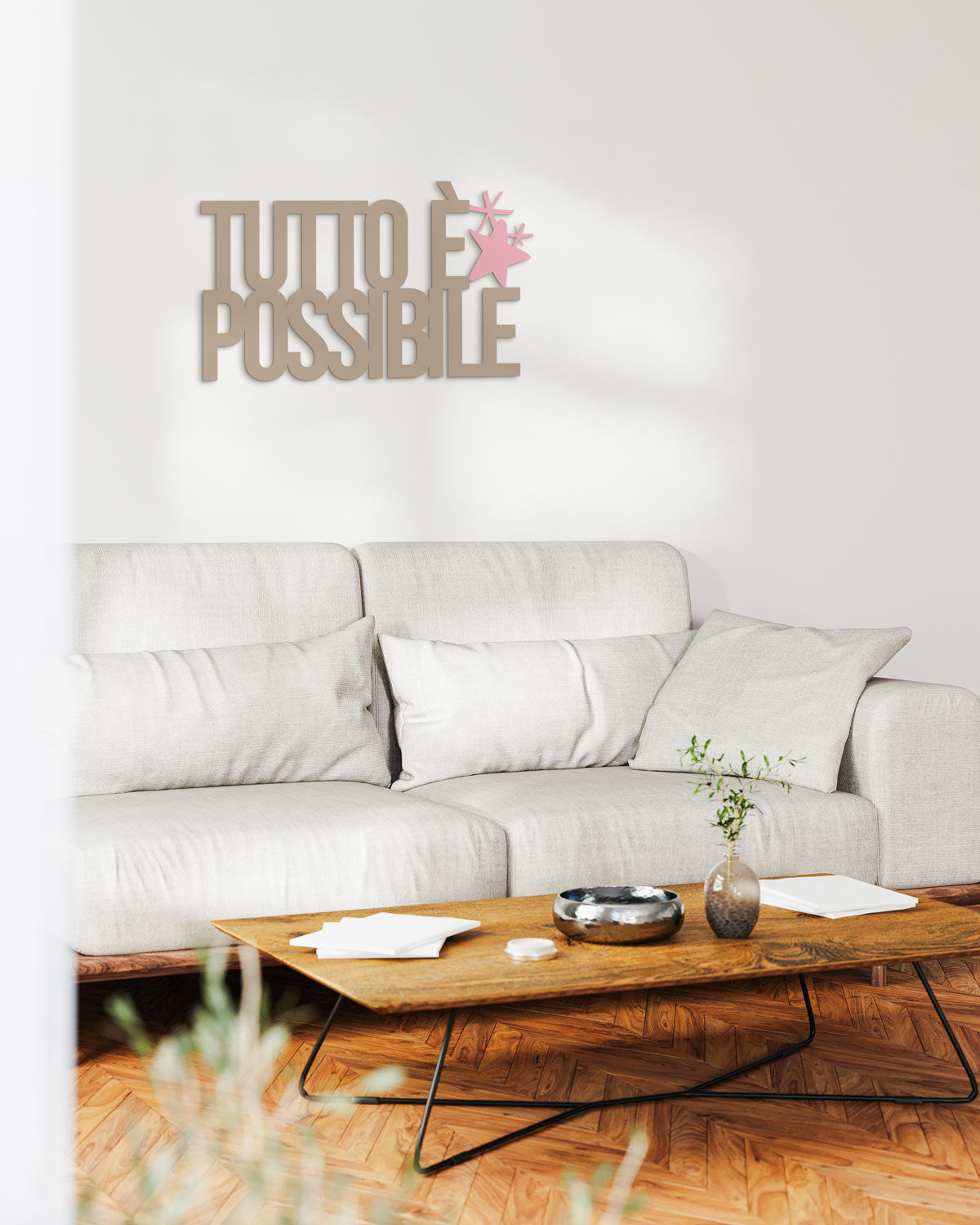 Scritta in legno Tutto è possibile