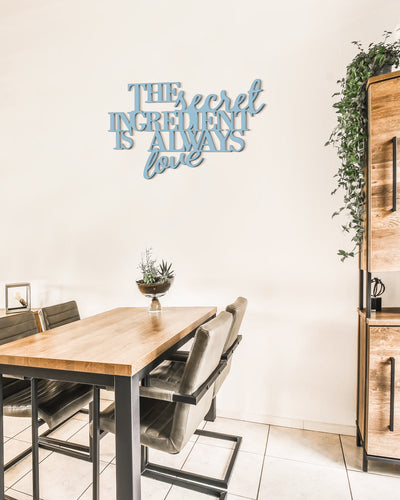 scritta in legno da parete moderna ideale per la cucina, decorazione per la casa #colore_azzurro-polvere