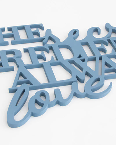 scritta in legno da parete moderna ideale per la cucina, decorazione per la casa #colore_azzurro-polvere